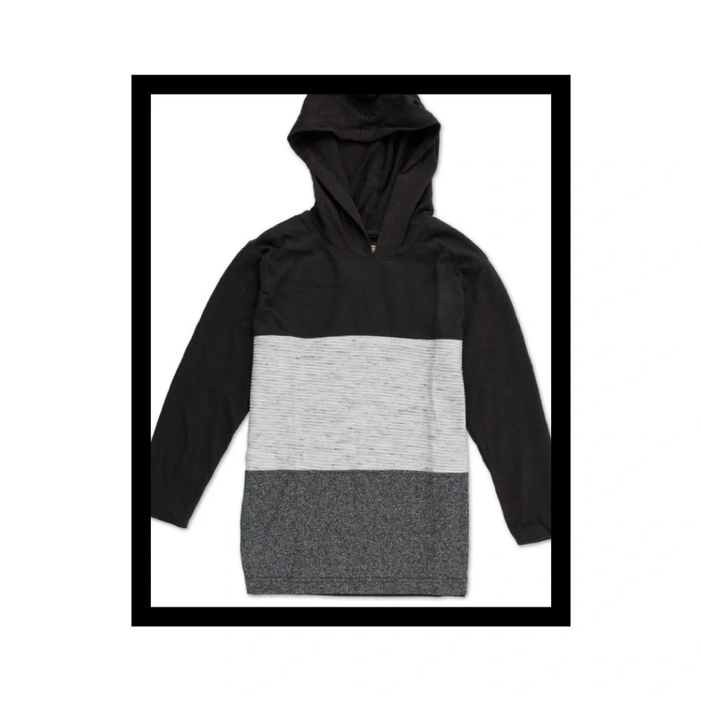 ‼️‼️Clearance -Boys Stripe Print Hooded Shirt